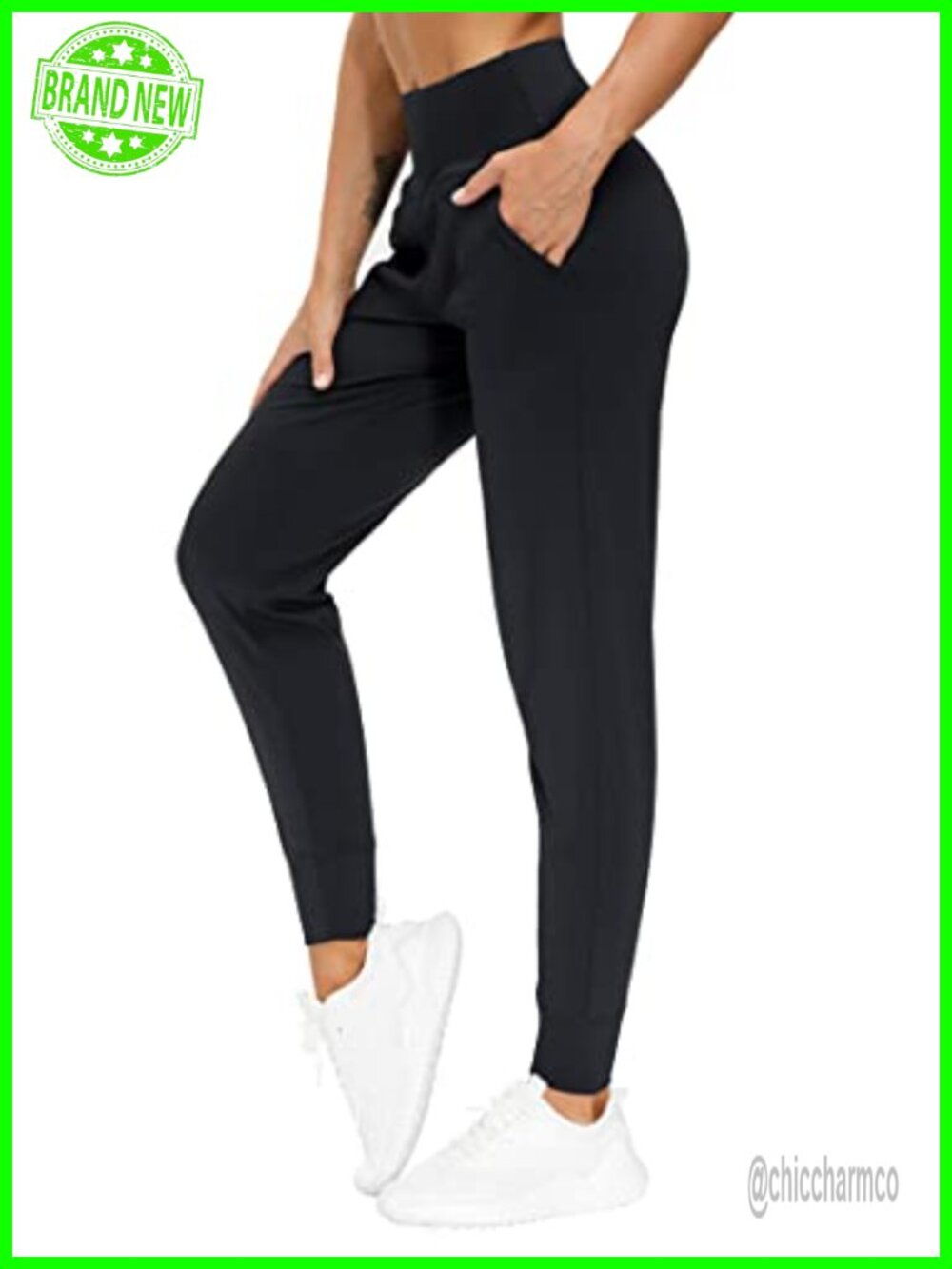 Women's Lightweight Jogger Pants Tapered Lounge Leggings Pockets
